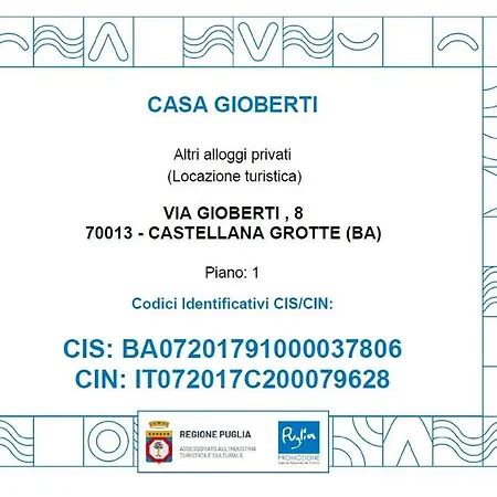 Casa Gioberti Castellana Grotte