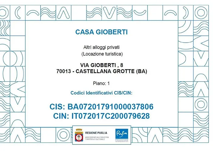 Casa Gioberti Castellana Grotte